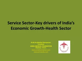 Service Sector-Key drivers of India’s Economic Growth-Health Sector