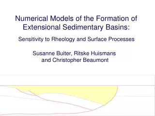 Numerical Models of the Formation of Extensional Sedimentary Basins: