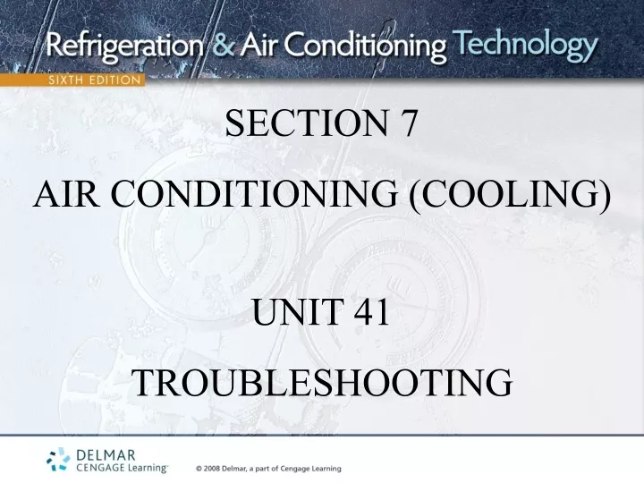 section 7 air conditioning cooling unit