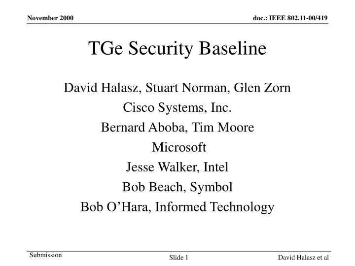 tge security baseline