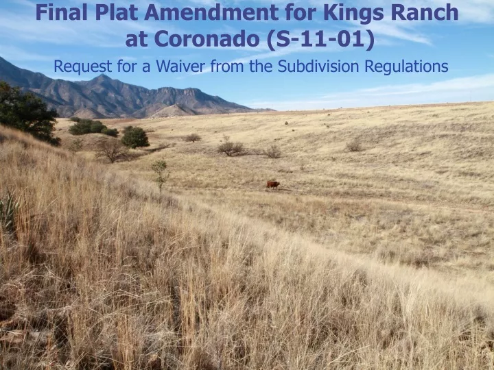 final plat amendment for kings ranch at coronado