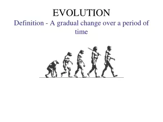 EVOLUTION Definition - A gradual change over a period of time