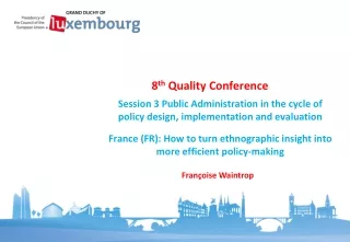 8 th  Quality Conference