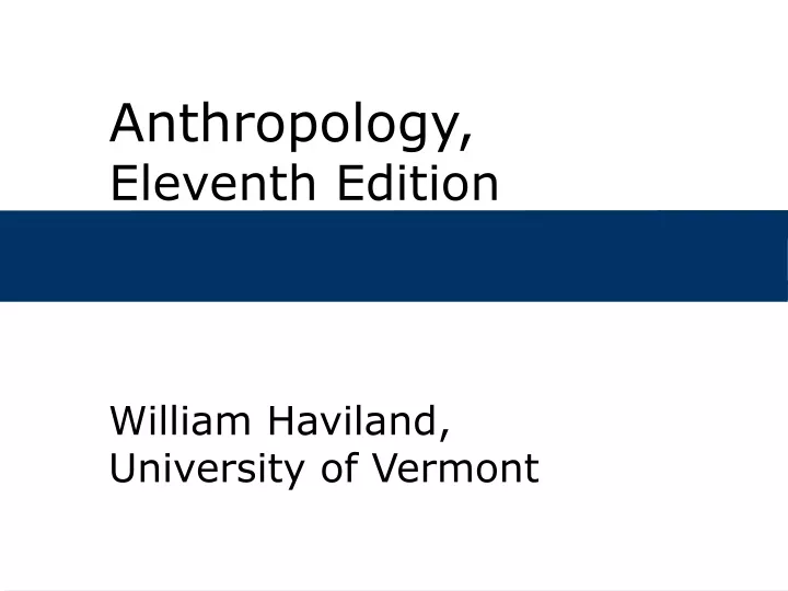 anthropology eleventh edition