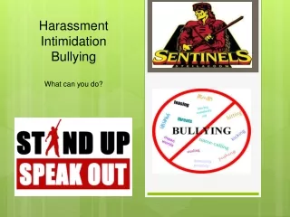 Harassment  Intimidation Bullying What can you do?