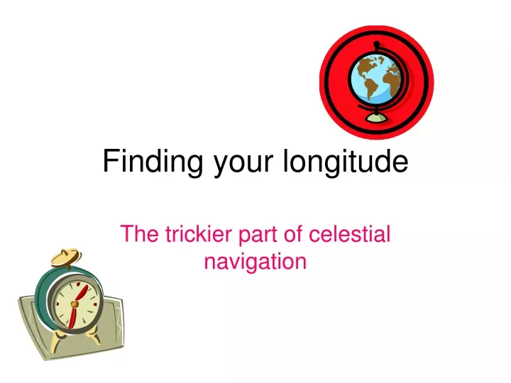 finding your longitude