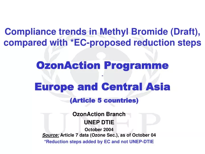 compliance trends in methyl bromide draft