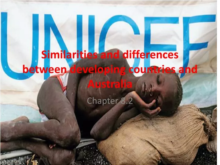 similarities and differences between developing countries and australia