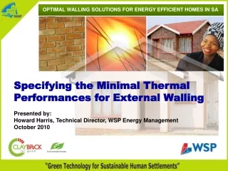 OPTIMAL WALLING SOLUTIONS FOR ENERGY EFFICIENT HOMES IN SA