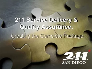 211 Service Delivery &amp;  Quality Assurance: