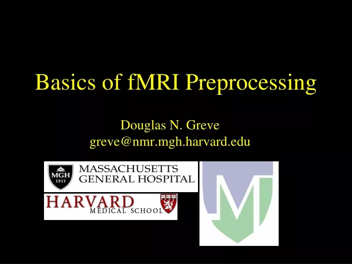 basics of fmri preprocessing