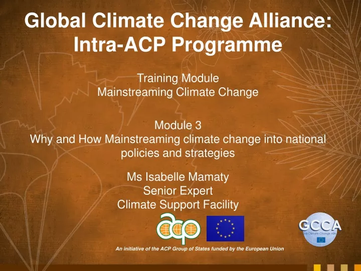 global climate change alliance intra