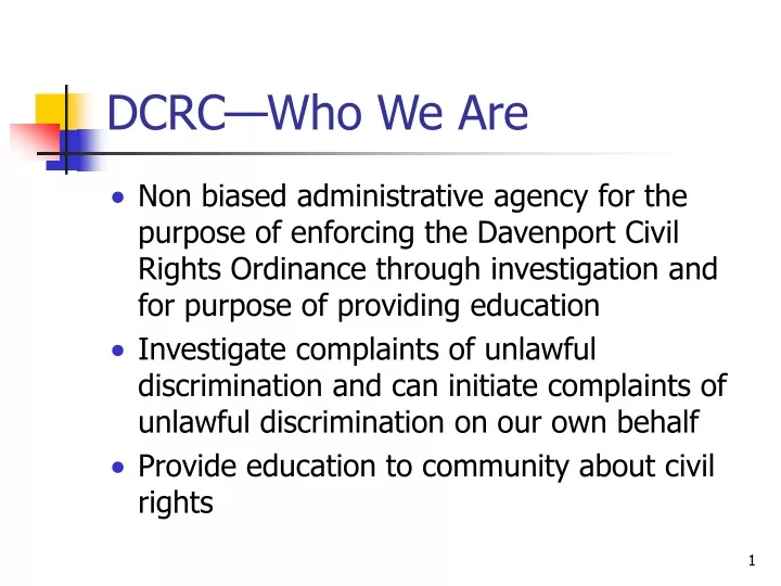 dcrc who we are