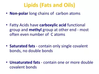 Lipids (Fats and Oils)
