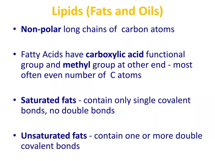 lipids fats and oils