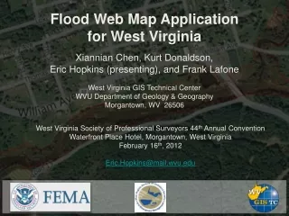 Flood Web Map Application for West Virginia