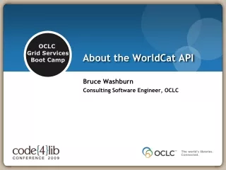 About the WorldCat API