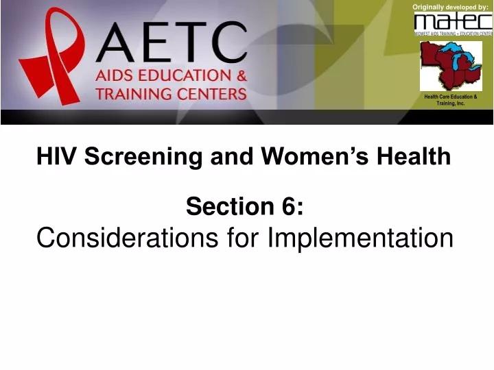 hiv screening and women s health