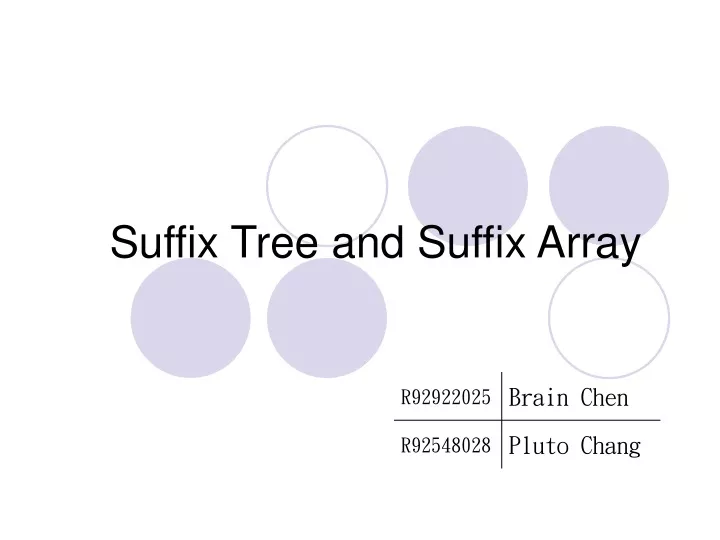 suffix tree and suffix array