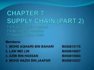 Members: 1. MOHD AQHAIRI BIN BAHARI	B050810175 2. LAW MEI LIN				B050810007