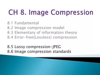 CH 8. Image Compression