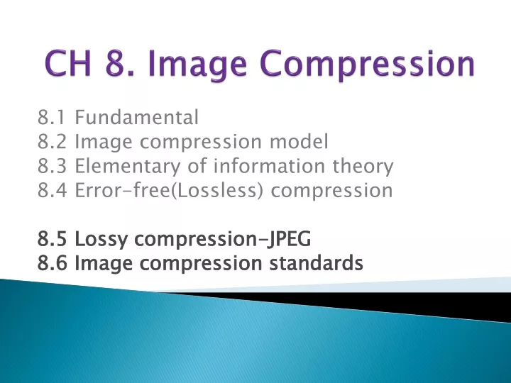 ch 8 image compression