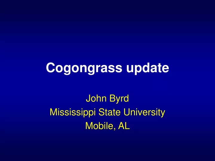 cogongrass update