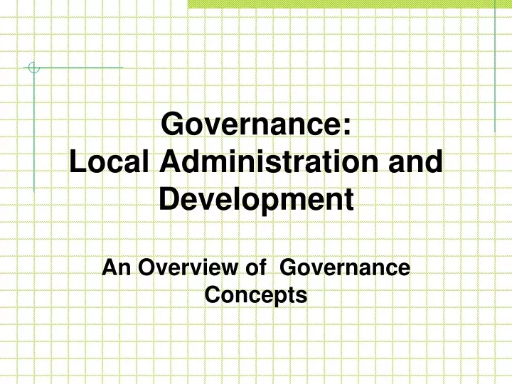 governance local administration and development