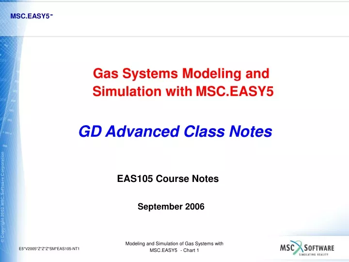 gas systems modeling and simulation with msc easy5
