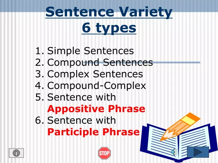 sentence variety 6 types