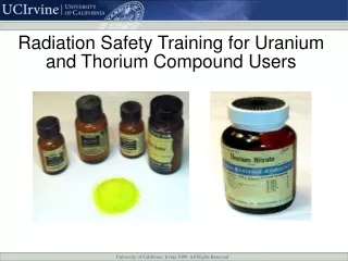 Radiation Safety Training for Uranium and Thorium Compound Users