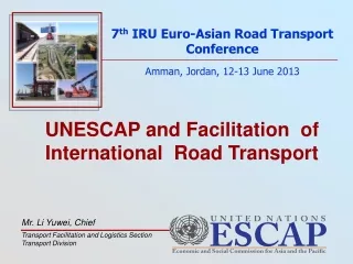 UNESCAP and Facilitation  of  International  Road Transport