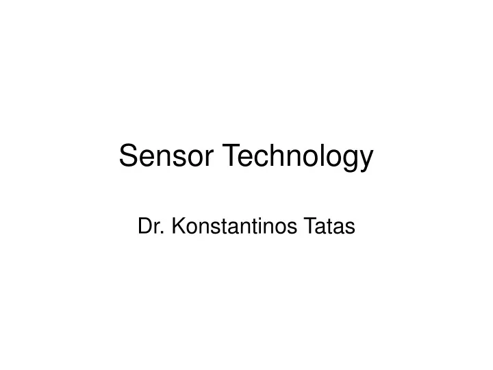 sensor technology