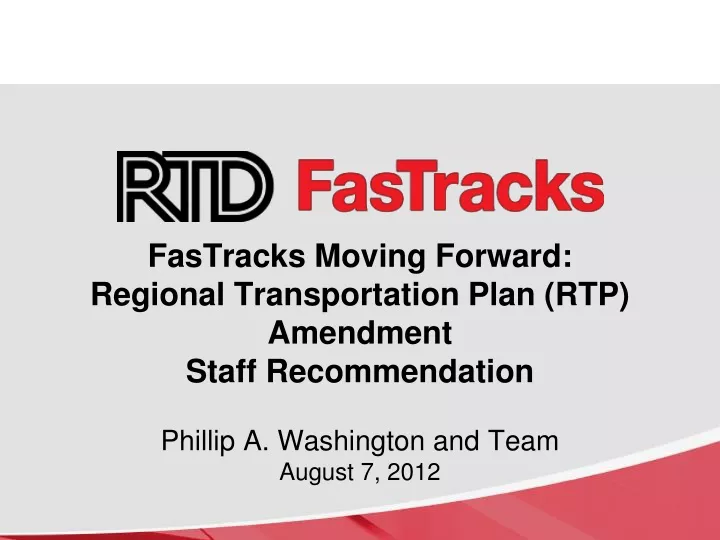 fastracks moving forward regional transportation