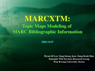 MARCXTM: Topic Maps Modeling of  MARC Bibliographic Information