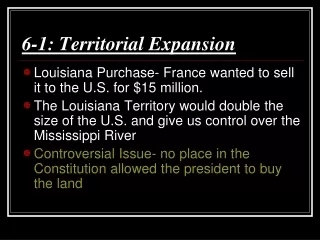 6-1: Territorial Expansion