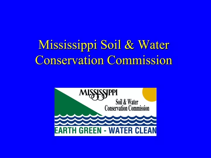 mississippi soil water conservation commission
