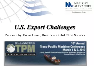 U.S. Export Challenges