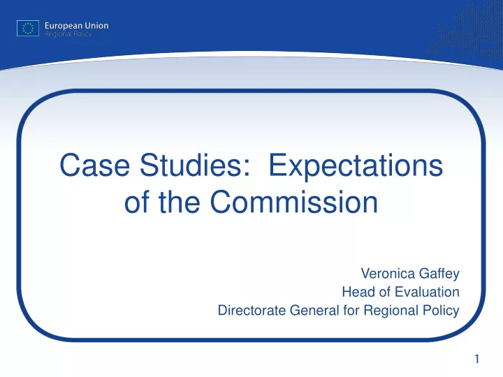 case studies expectations of the commission