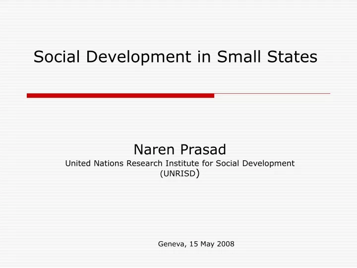 social development in small states