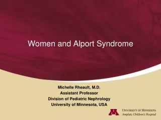 Women and Alport Syndrome