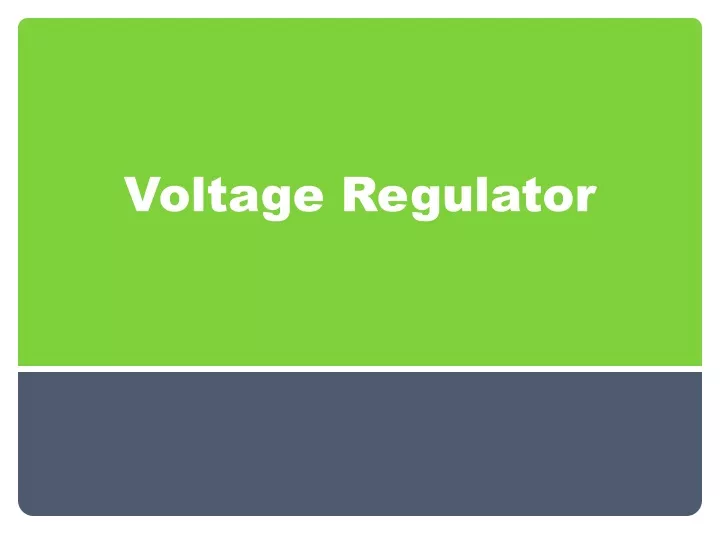voltage regulator