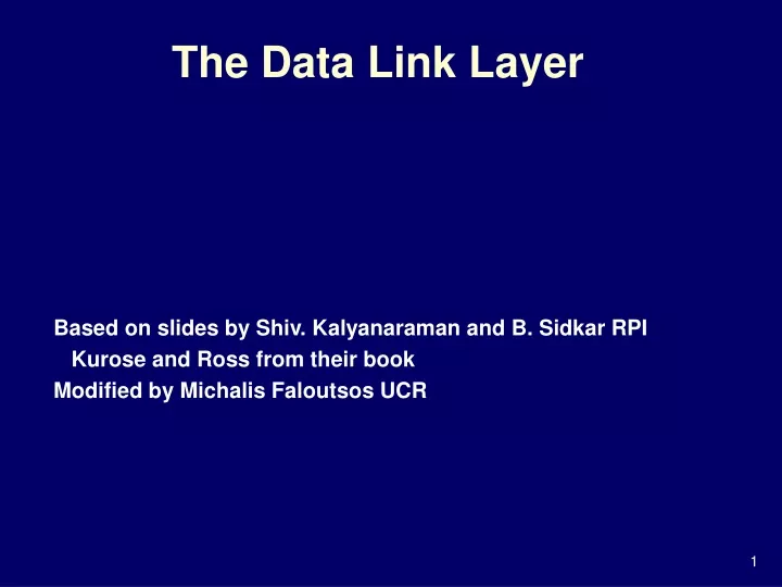 the data link layer