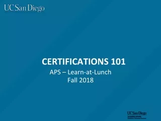 APS – Learn-at-Lunch Fall 2018