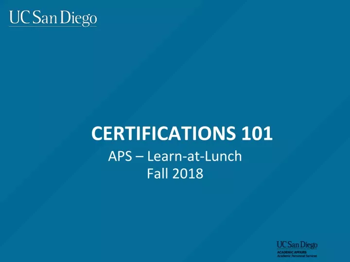 aps learn at lunch fall 2018