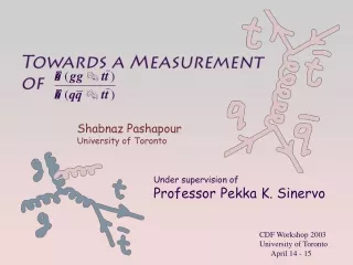 Towards a Measurement of