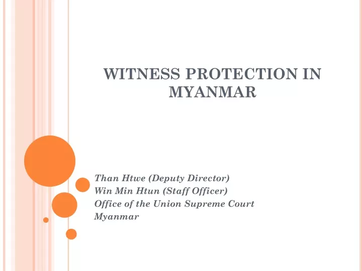 witness protection in myanmar