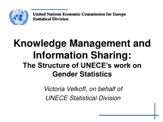 Knowledge Management and Information Sharing:  The Structure of UNECE’s work on Gender Statistics