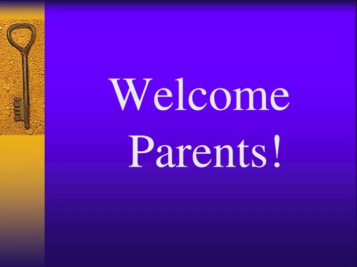 welcome parents