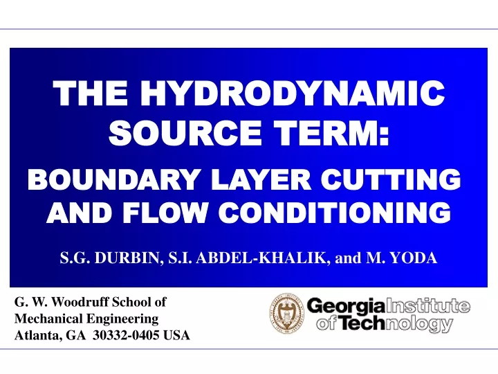 the hydrodynamic source term